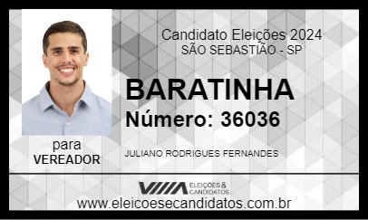 Candidato BARATINHA 2024 - SÃO SEBASTIÃO - Eleições