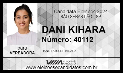 Candidato DANI KIHARA 2024 - SÃO SEBASTIÃO - Eleições