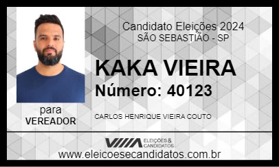 Candidato KAKA VIEIRA 2024 - SÃO SEBASTIÃO - Eleições