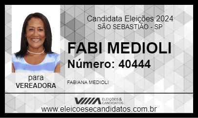 Candidato FABI MEDIOLI 2024 - SÃO SEBASTIÃO - Eleições