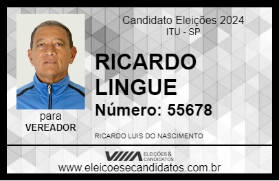 Candidato RICARDO LINGUE 2024 - ITU - Eleições