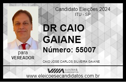 Candidato DR CAIO GAIANE 2024 - ITU - Eleições