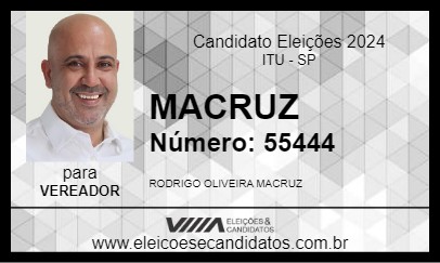 Candidato RODRIGO MACRUZ 2024 - ITU - Eleições