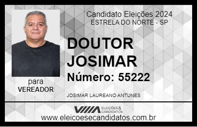 Candidato DOUTOR JOSIMAR 2024 - ESTRELA DO NORTE - Eleições