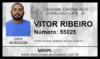 Candidato VITOR RIBEIRO 2024 - ESTRELA DO NORTE - Eleições