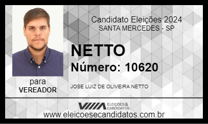 Candidato NETTO 2024 - SANTA MERCEDES - Eleições