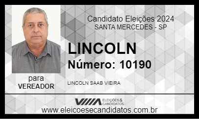 Candidato LINCOLN 2024 - SANTA MERCEDES - Eleições