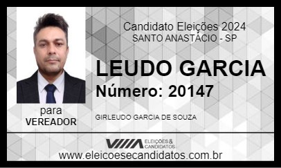 Candidato LEUDO GARCIA 2024 - SANTO ANASTÁCIO - Eleições