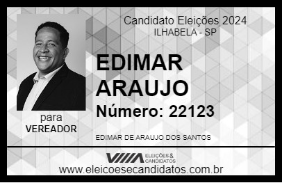 Candidato EDIMAR ARAUJO 2024 - ILHABELA - Eleições