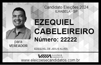 Candidato EZEQUIEL CABELEIREIRO 2024 - ILHABELA - Eleições