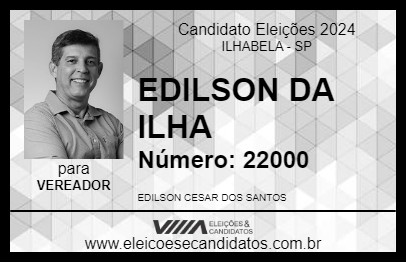 Candidato EDILSON DA ILHA 2024 - ILHABELA - Eleições