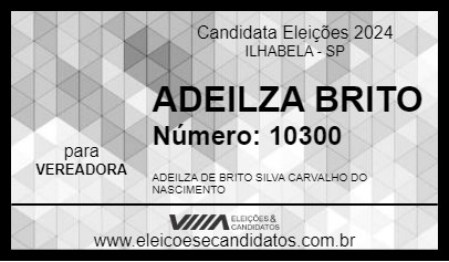 Candidato ADEILZA BRITO 2024 - ILHABELA - Eleições