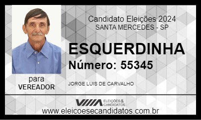 Candidato ESQUERDINHA 2024 - SANTA MERCEDES - Eleições