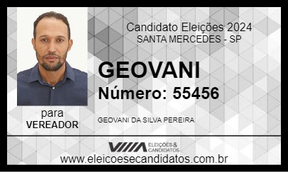 Candidato GEOVANI 2024 - SANTA MERCEDES - Eleições