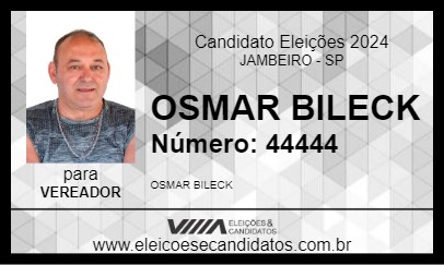 Candidato OSMAR BILECK 2024 - JAMBEIRO - Eleições