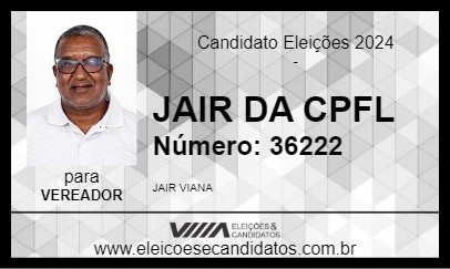 Candidato JAIR DA CPFL 2024 - SÃO ROQUE - Eleições