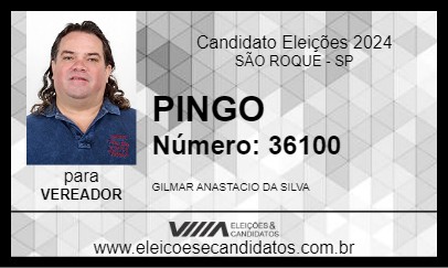 Candidato PINGO 2024 - SÃO ROQUE - Eleições