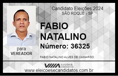 Candidato FABIO NATALINO 2024 - SÃO ROQUE - Eleições