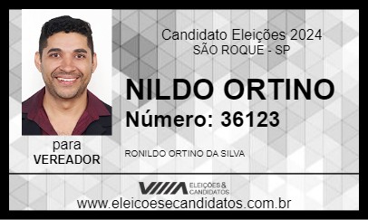 Candidato NILDO ORTINO 2024 - SÃO ROQUE - Eleições