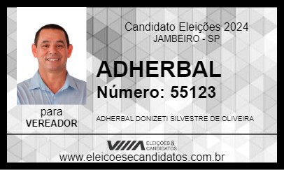 Candidato ADHERBAL 2024 - JAMBEIRO - Eleições