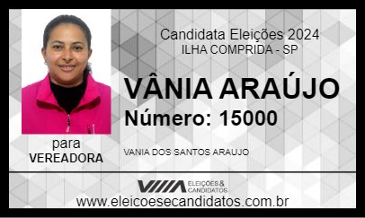 Candidato VÂNIA ARAÚJO 2024 - ILHA COMPRIDA - Eleições