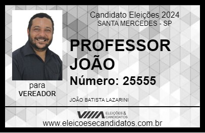 Candidato PROFESSOR JOÃO 2024 - SANTA MERCEDES - Eleições