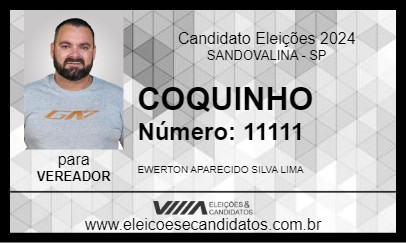 Candidato COQUINHO 2024 - SANDOVALINA - Eleições