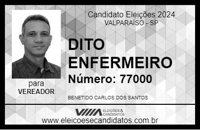 Candidato DITO ENFERMEIRO 2024 - VALPARAÍSO - Eleições