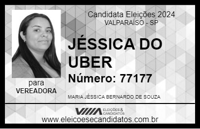 Candidato JÉSSICA DO UBER 2024 - VALPARAÍSO - Eleições