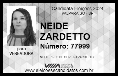 Candidato NEIDE ZARDETTO 2024 - VALPARAÍSO - Eleições