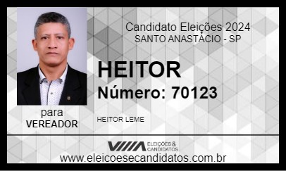 Candidato HEITOR  2024 - SANTO ANASTÁCIO - Eleições