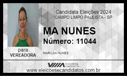 Candidato MA NUNES 2024 - CAMPO LIMPO PAULISTA - Eleições