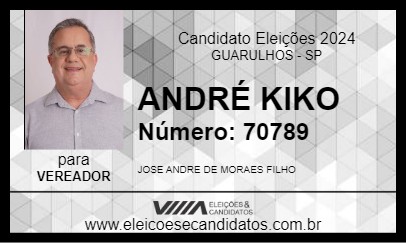 Candidato ANDRÉ KIKO 2024 - GUARULHOS - Eleições