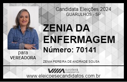 Candidato ZENIA DA ENFERMAGEM 2024 - GUARULHOS - Eleições