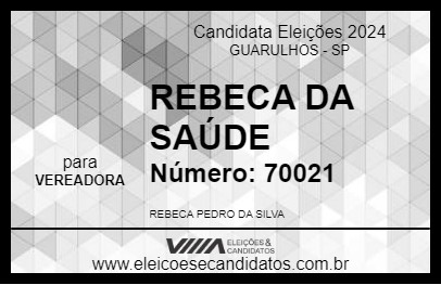 Candidato REBECA DA SAÚDE 2024 - GUARULHOS - Eleições