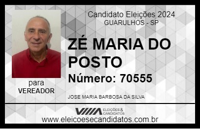 Candidato ZÉ MARIA DO POSTO 2024 - GUARULHOS - Eleições