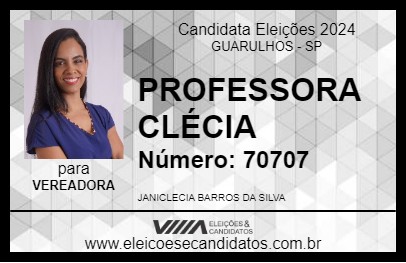 Candidato PROFESSORA CLÉCIA 2024 - GUARULHOS - Eleições