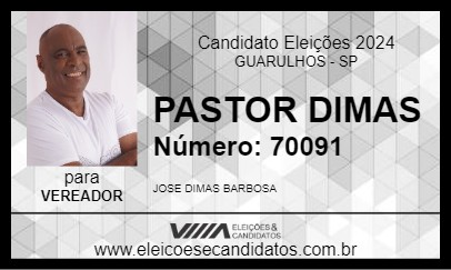 Candidato PASTOR DIMAS 2024 - GUARULHOS - Eleições