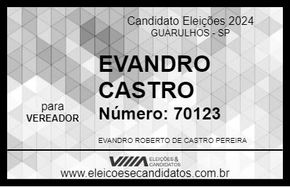 Candidato EVANDRO CASTRO 2024 - GUARULHOS - Eleições