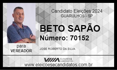 Candidato BETO SAPÃO 2024 - GUARULHOS - Eleições