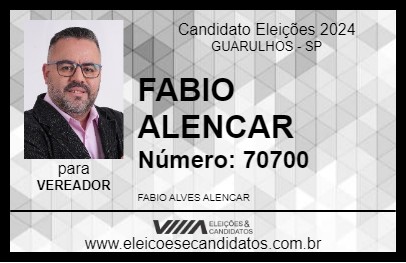 Candidato FABIO ALENCAR 2024 - GUARULHOS - Eleições