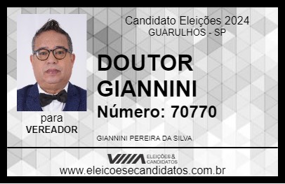 Candidato DOUTOR GIANNINI 2024 - GUARULHOS - Eleições