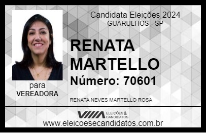 Candidato RENATA MARTELLO 2024 - GUARULHOS - Eleições