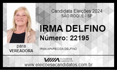 Candidato IRMA DELFINO 2024 - SÃO ROQUE - Eleições