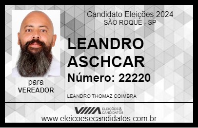 Candidato LEANDRO ASCHCAR 2024 - SÃO ROQUE - Eleições