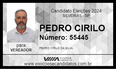 Candidato PEDRO CIRILO 2024 - SILVEIRAS - Eleições