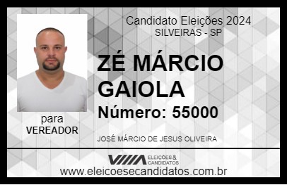 Candidato ZÉ MÁRCIO GAIOLA 2024 - SILVEIRAS - Eleições