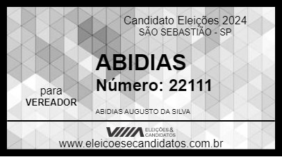 Candidato ABIDIAS 2024 - SÃO SEBASTIÃO - Eleições