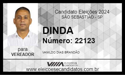 Candidato DINDA 2024 - SÃO SEBASTIÃO - Eleições