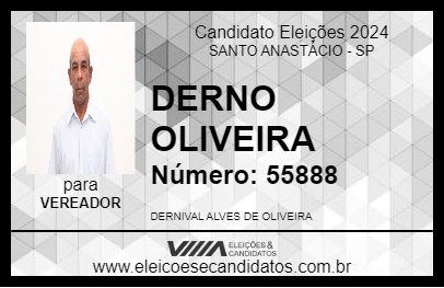 Candidato DERNO OLIVEIRA 2024 - SANTO ANASTÁCIO - Eleições